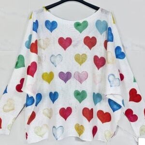 Heart Print Sweater
